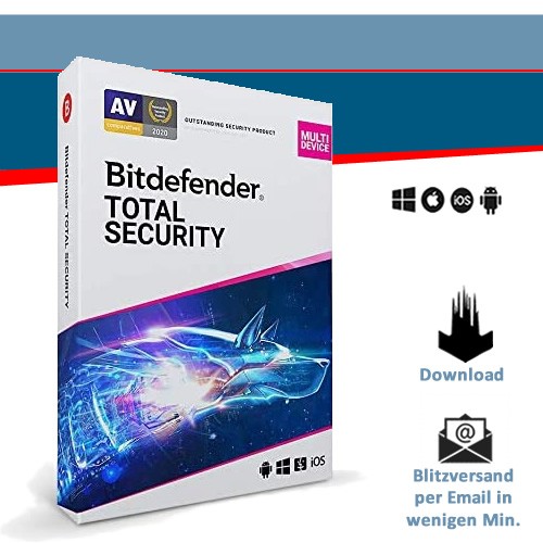 Bitdefender Total Security, 10 Geräte - 1 Jahr